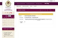 Captură de ecran pentru o pagină de căutare avansată, de pe website-ul cdep.ro, în care am căutat prin stenogramele ședințelor Camerei Deputaților și Senatului dezbateri despre Raportul semestrial privind situația economică și bugetară, ținute în perioada 21 decembrie 2020 - 17 decembrie 2024.